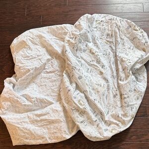 cloud island White and Light Gray Animal Print Fitted Sheets